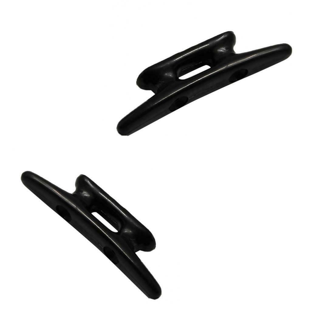 2pcs 3" Black Nylon Closed Base Marine Boat & Dock 3 inch Cleat