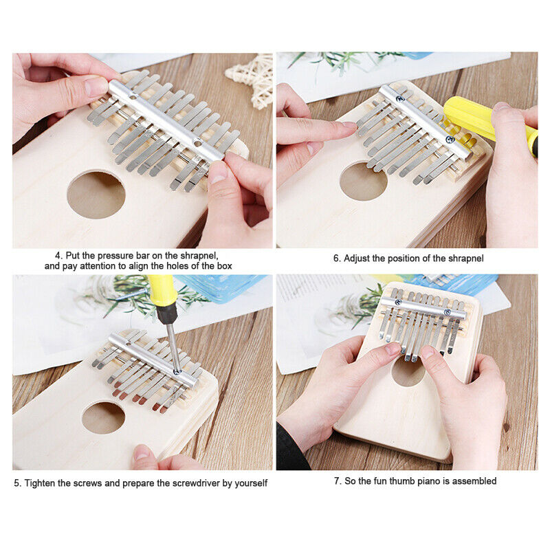 DIY thumb piano kalimba 10 key manual assembly finger piano keyboard instrumBDA