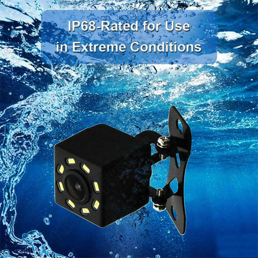 12V HD 8 LED Dynamic Trajectory Car Rearview Camera Reverse Parking Night Vision