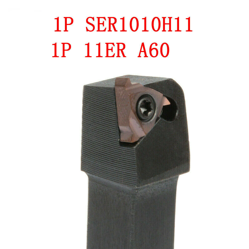 1pc SER1010H11 turning holder+1PCS 11ER A60 carbide inserts thread turning blade