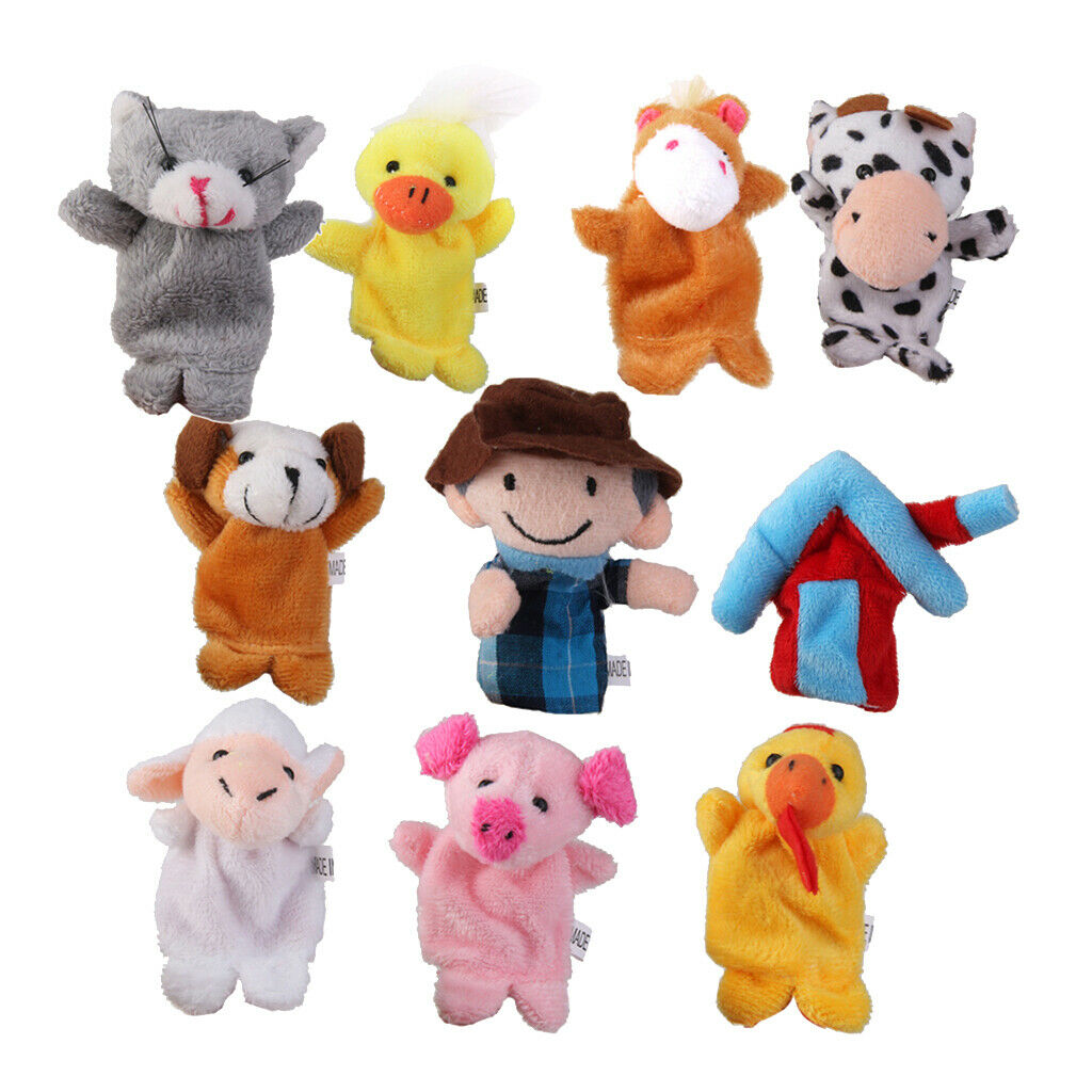 Three Little Pigs Farm Animals Finger Puppets Aids Role Play Playkit Favor