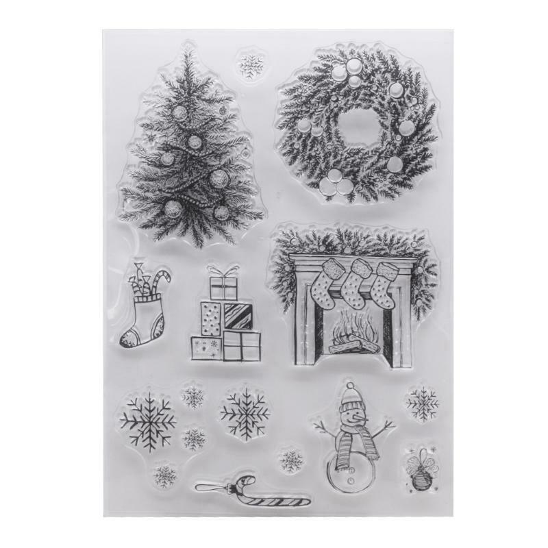 Christmas Wreath Silicone Clear Seal Stamp DIY Scrapbooking Emboss Photo Album