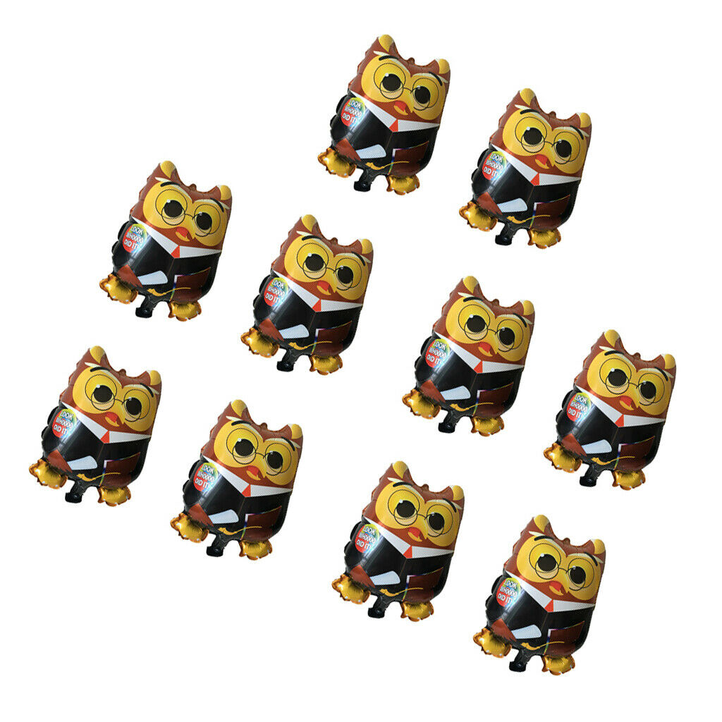 10pcs Owl Shape Balloons Owl Wears Graduation Uniform University Graduation