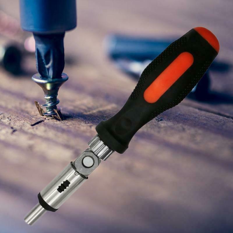 Ratchet Screwdriver 180 Degree T-type Foldable Screwdriver Set 1/4 Hex Interface