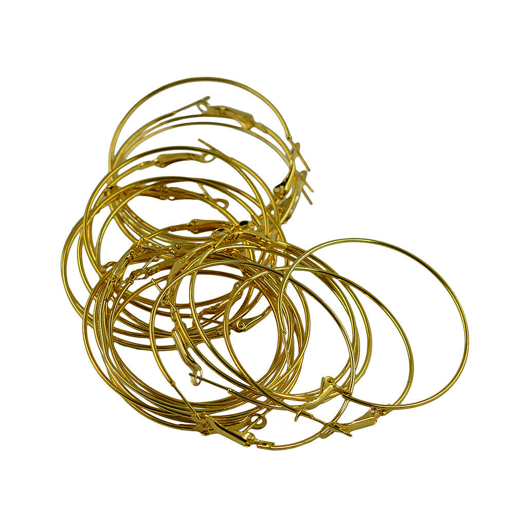 40pcs Brass Metal Earring Hoop Beading Components Jewelry Finding Making 2