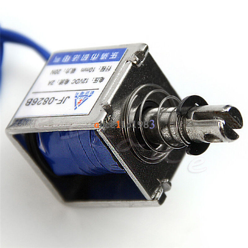 JF-0826B 12V/2A Reset 10mm 20N Push Pull Type Open Frame Solenoid Electromagnet