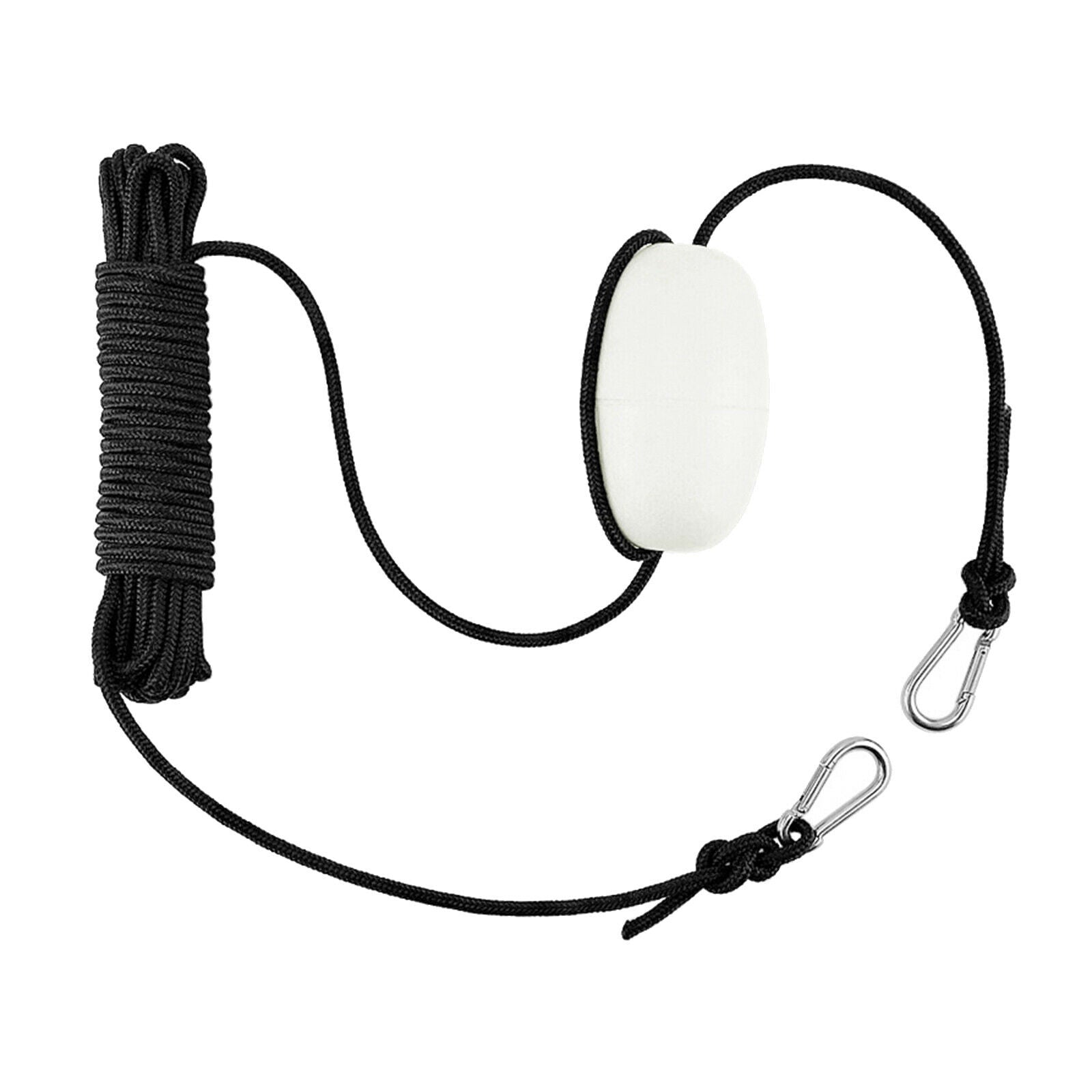 30ft Kayak Drift Anchor Tow Line with White PVC Buoy for Pontoon Canoe