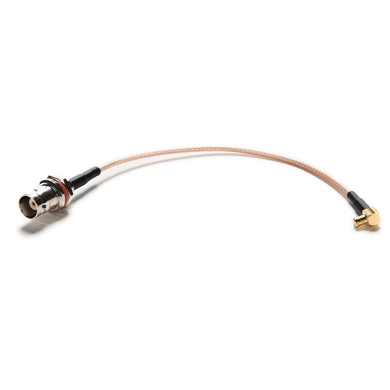 Cable BNC female bulkhead jack to MCX male plug right angle RG316 6" pigta.l8