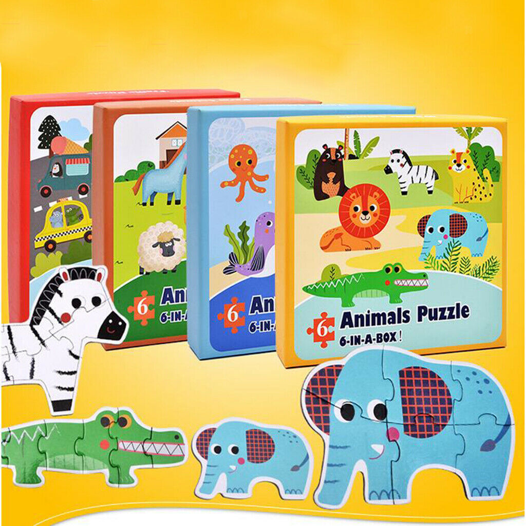 2Set Preschool Kids Puzzles Toddlers Paper Jigsaw Puzzles for Baby Ages