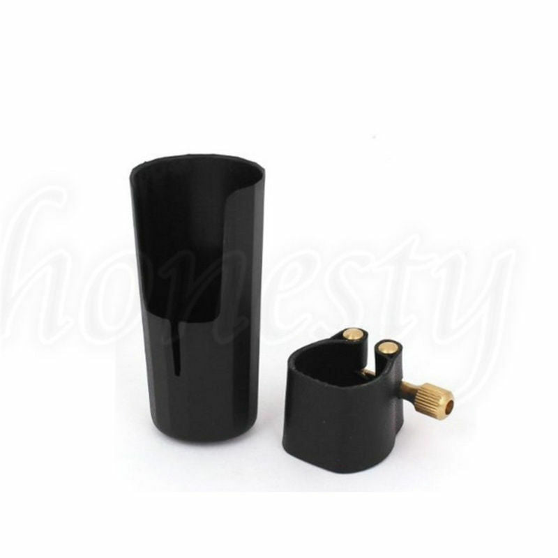 Mouthpiece Leather Clip and Ligature Cap Musical Accessory For Alto Saxophone