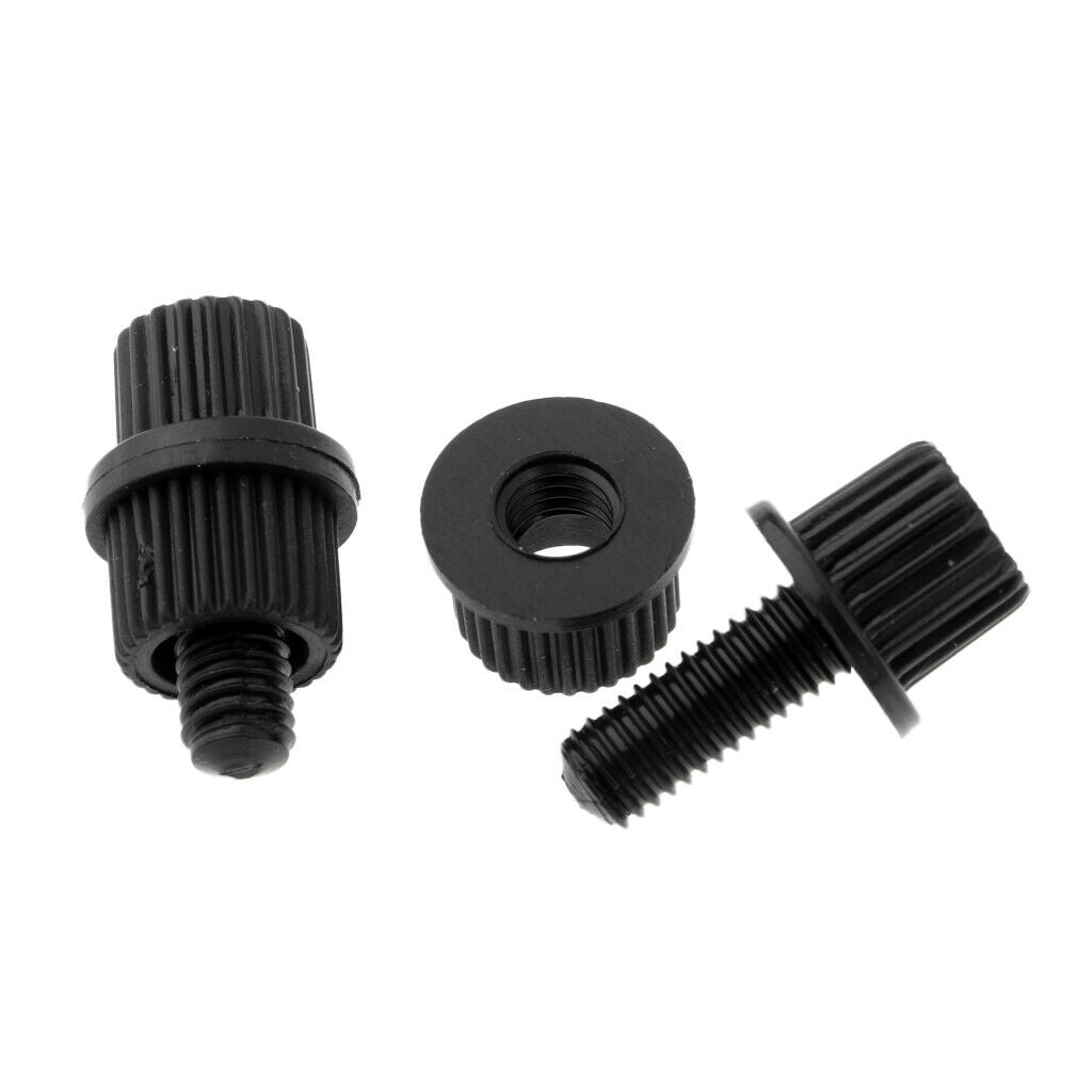 8 Pieces Motorcycles Black Nylon License Plate Frame Fastening Bolts Screws
