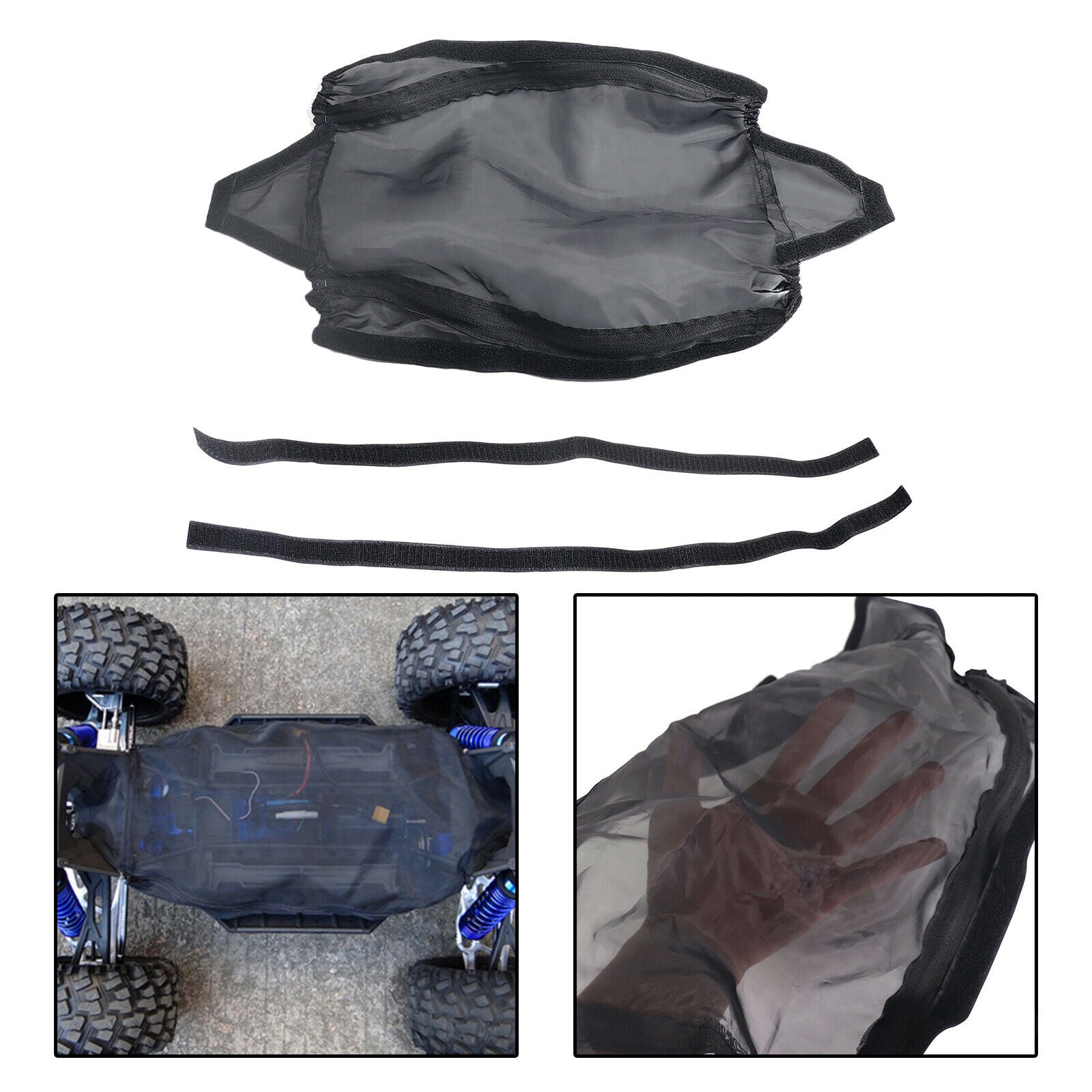 Protective Chassis Dust Resistant Dirt Guard Cover for 1/5 X-Maxx X, Black