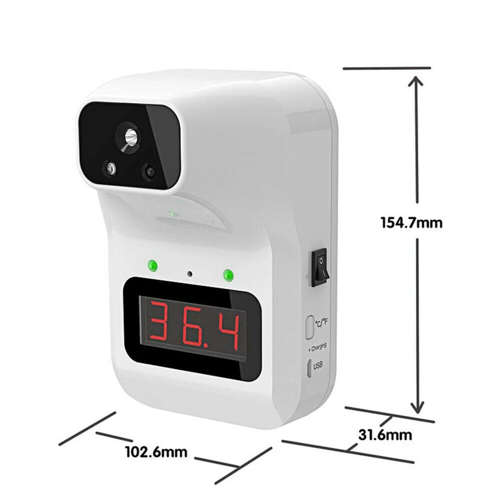 Wall-Mounted Thermometer, Non-Contact Infrared Thermometer with Fever Alarm