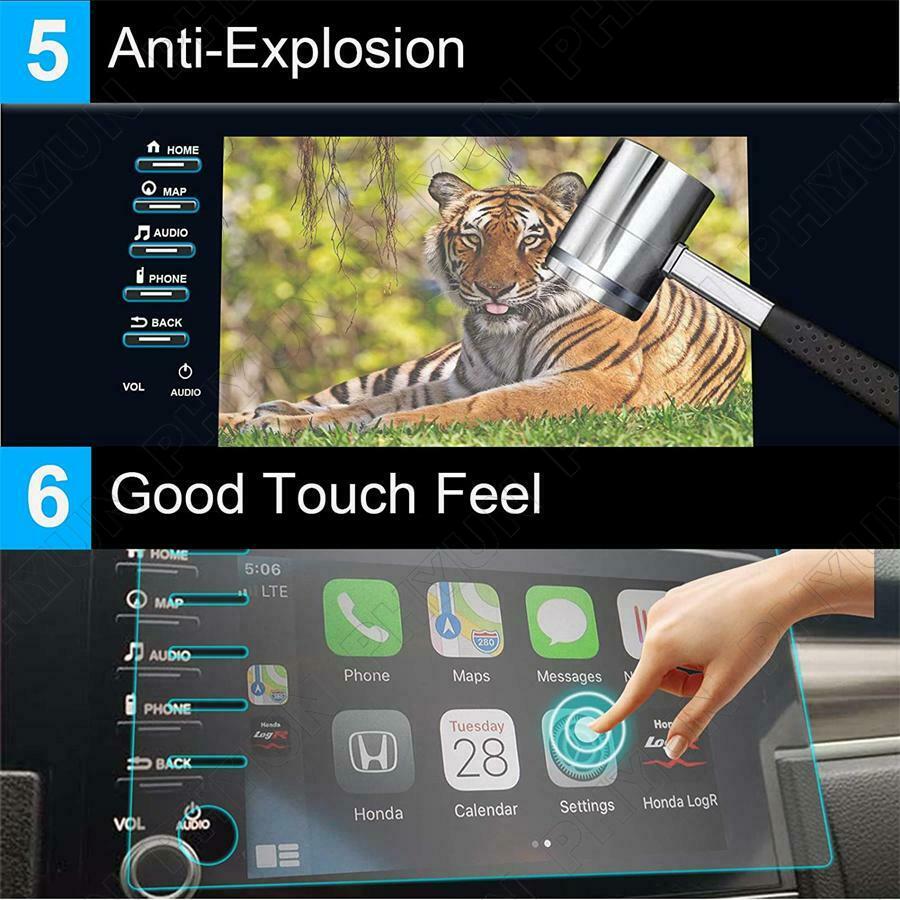 7" inch 5 Buttons Car Navigation Display Tempered Glass Film For Civic 2020 2021