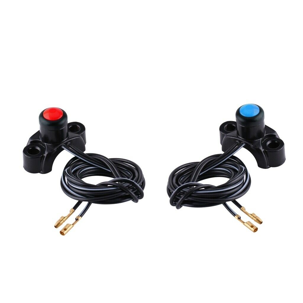 2 Packs Motorcycle 22mm Handlebar Engine Kill Stop Start Button Switch