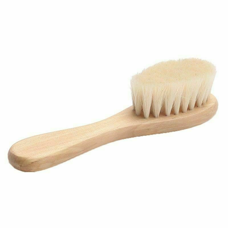 Newborn Wooden Baby Brush Hairbrush Natural Hair Brush Soft Bristles Scrub Tool