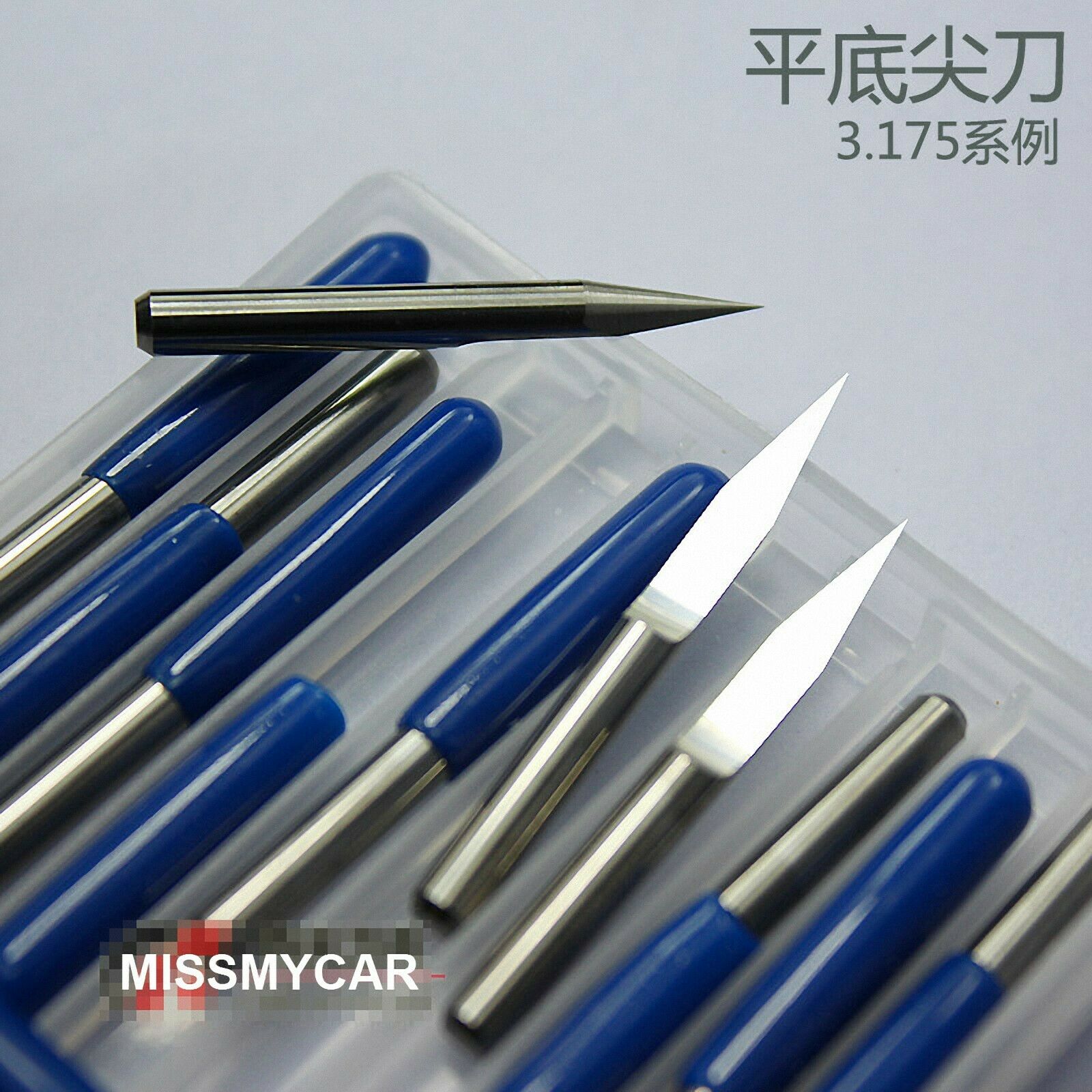 60pcs CNC router Carbide PCB Engraving Bits 45° 0.1/0.2/0.3/0.5/0.8/1.0mm[M1]