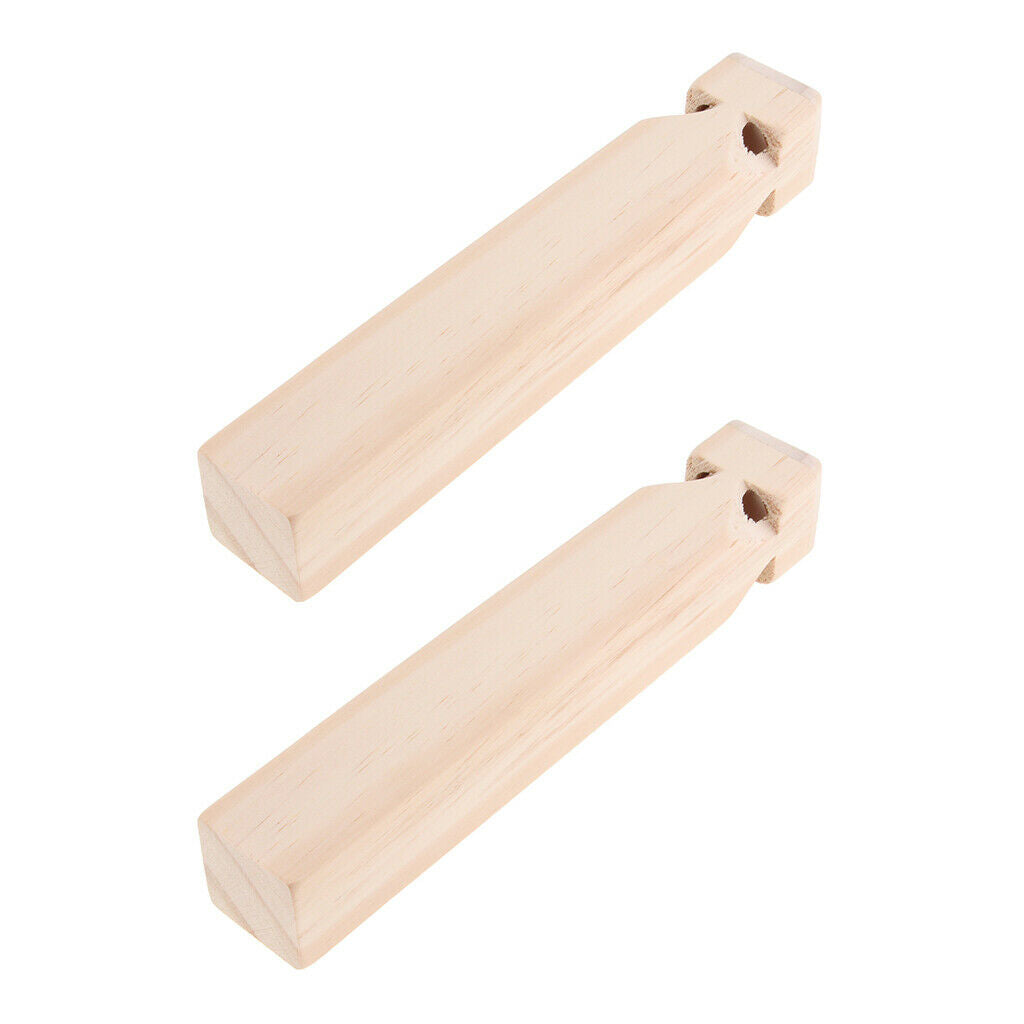 2 Pcs Quite Neat Hand Carved Wooden Whistle Favors, Train Pattern, Whistle