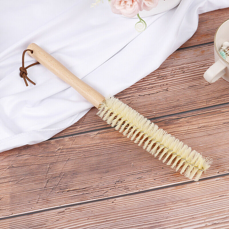 Bottle Cleaning Tool Wood Handle Scrubbing Brush Coconut Fibre Bottle Cle.l8