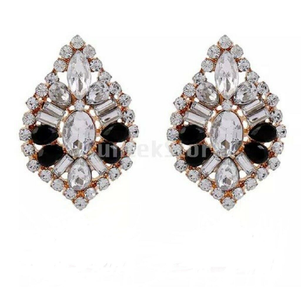 1 Pair Crystal Pierced Earrings Ear Stud Charms Jewelry