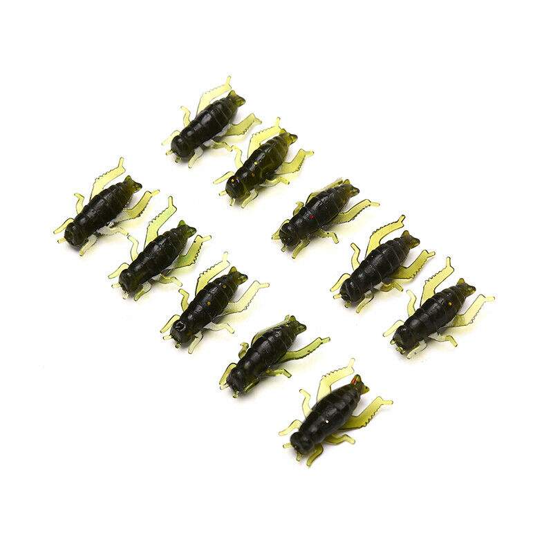 10*Lightweight Grasshopper Soft Insect Bait Floating Cricket Artifici.l8