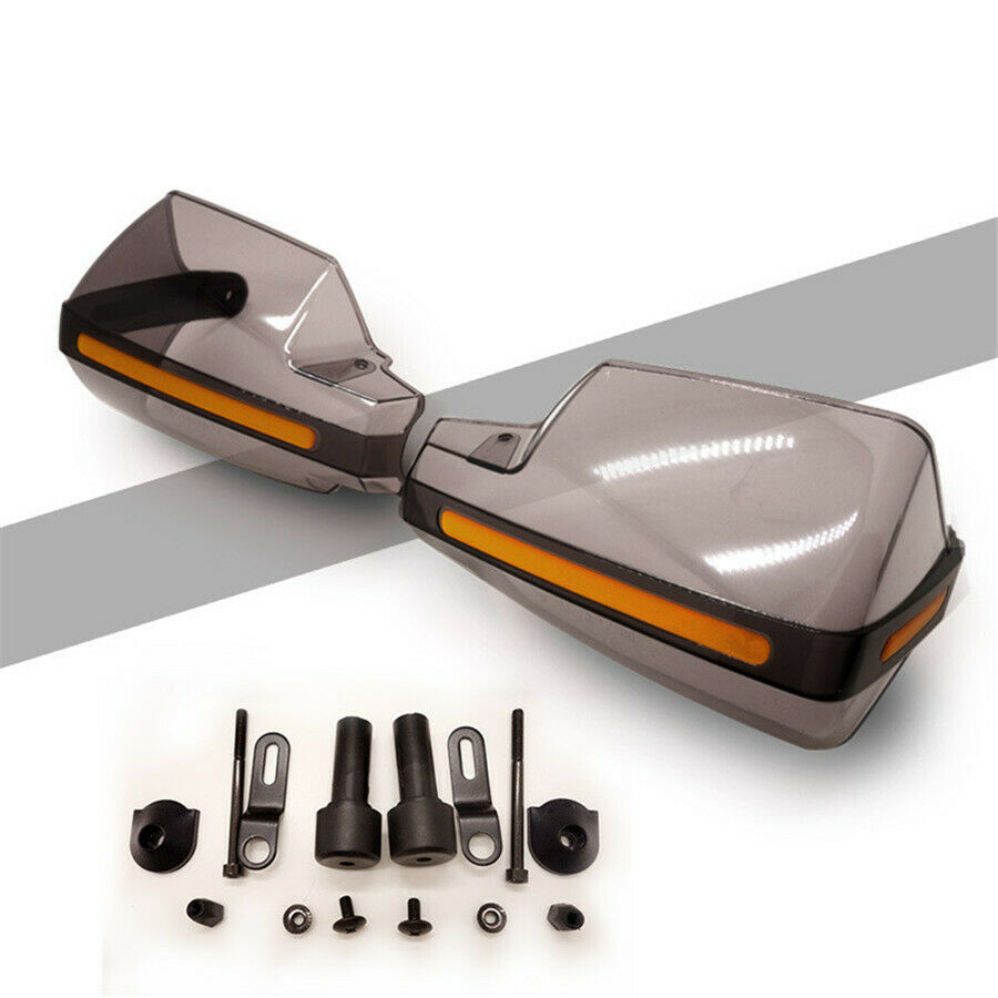 Pair 7/8" Motorcycle Smoke color plastic handguard meets the aerodynamic design