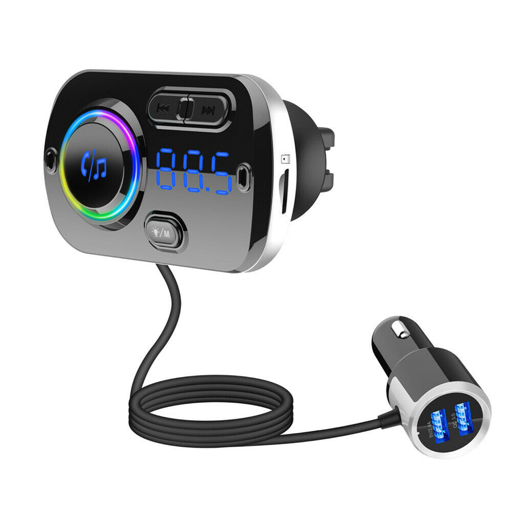 Car Wireless Bluetooth FM Transmitter MP3 2 USB Charger Adapter Kit AUX