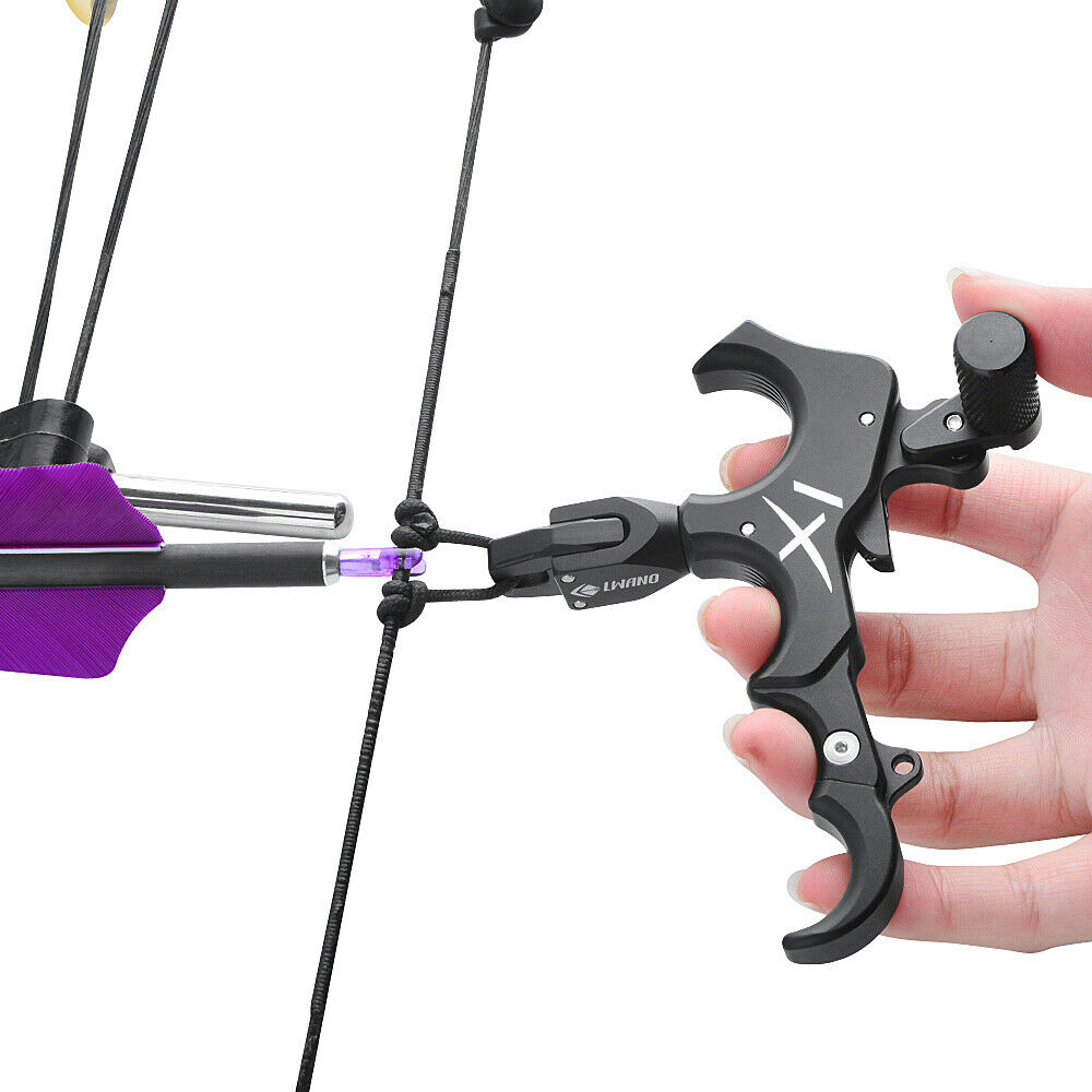 Compound Bow Release Aids 3 4 Finger Thumb Trigger Caliper Archery Hunting Grip