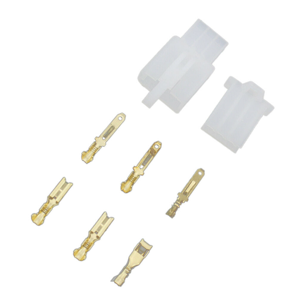 Set of Female and Male Connector Plug 3-way 3 pin Electrical Universal 2.8mm