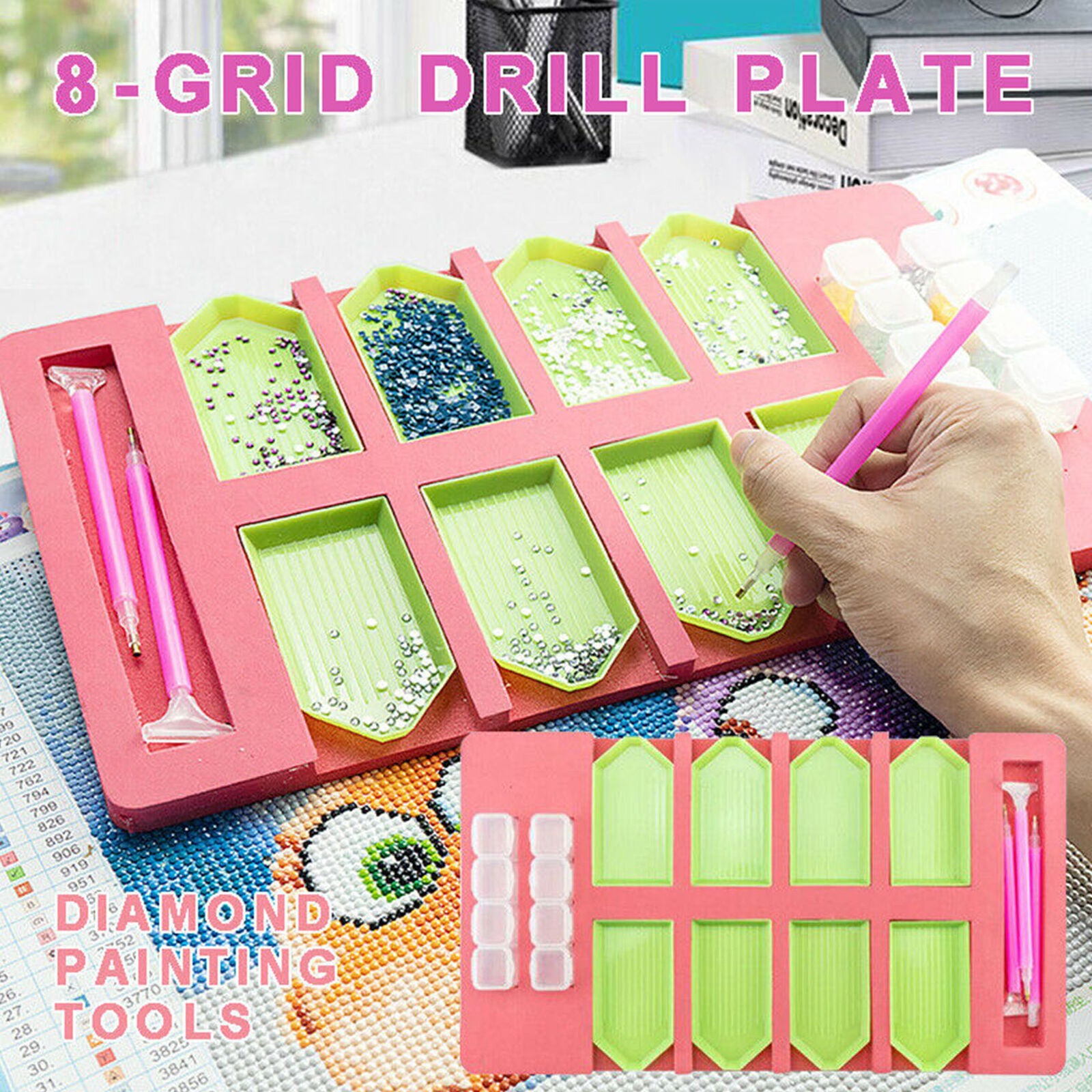 Tools & Accessories Tray Box Pens for 5D Diamond Painting Diamond DIY Embroidery