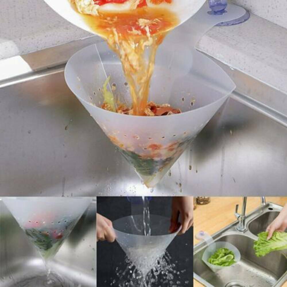 1Pc Kitchen Drain Sink Strainer Filter Food Catcher Foldable Anti-Blocking Tools