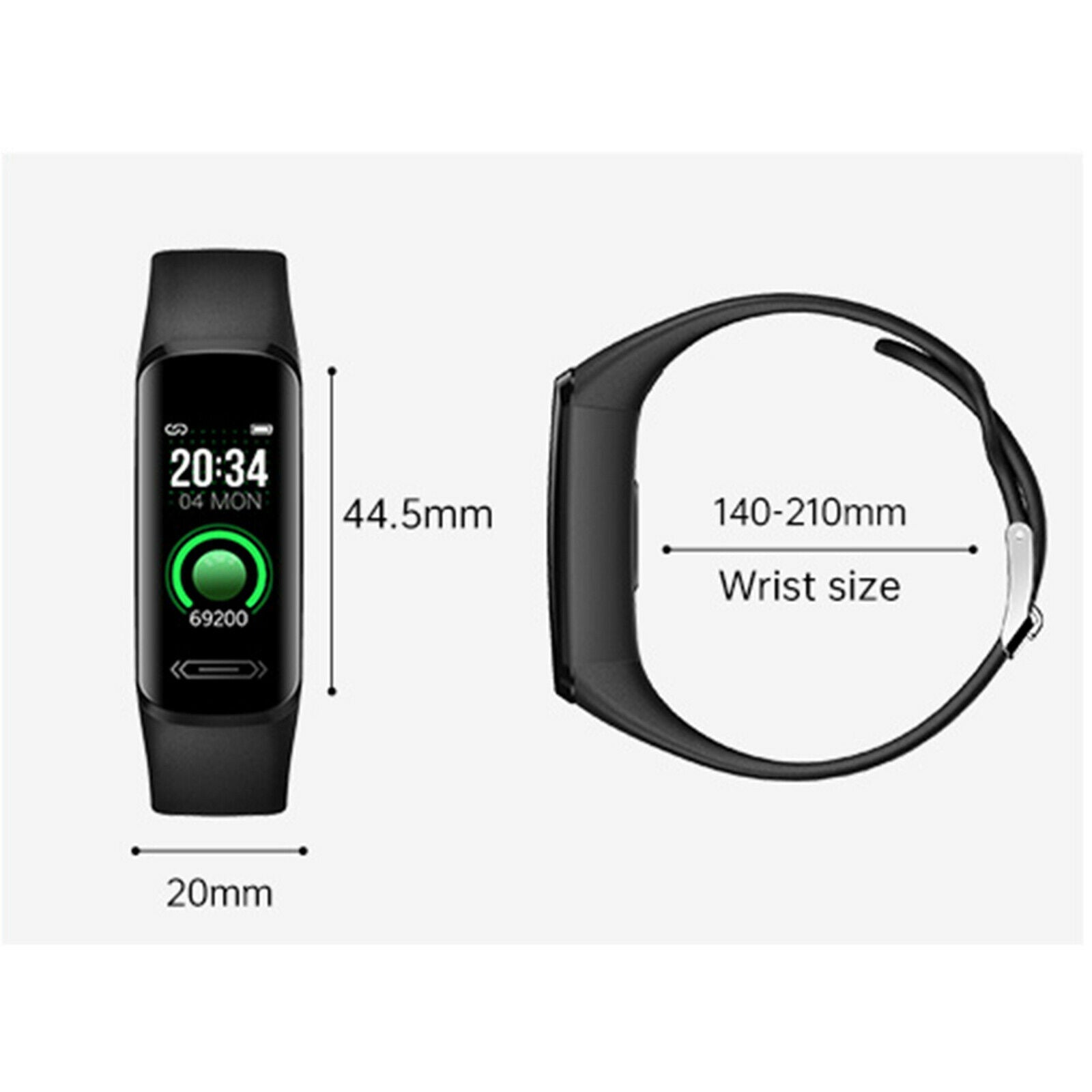 V101 Bluetooth Smartwatch Smart Watch Wristband Message Reminder Thermometer