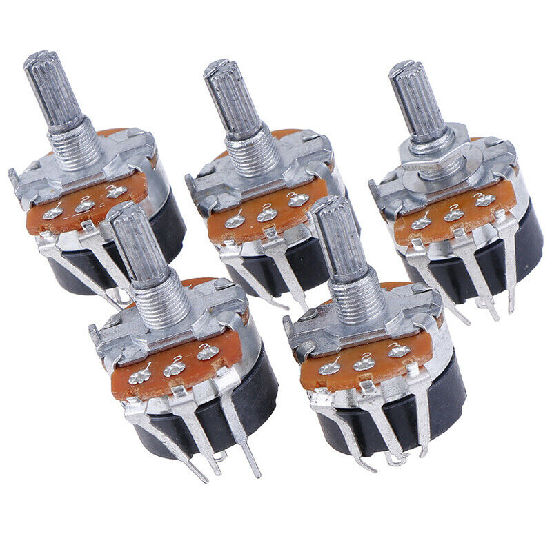 5PCS Switch Carbon Potentiometer B500K WH138-4 Ohm Single Linear With Swit md Lt