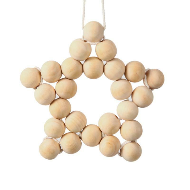 Wooden Beads Ornaments Kids Room Decoration Wall Hanging Baby Tents Decorative