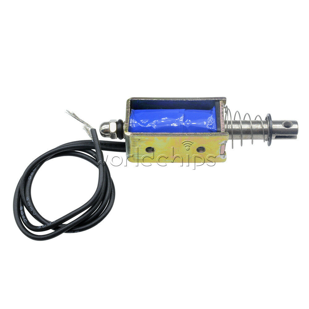 DC12V 300mA 5N/10mm Precise Pull-Push-Type Solenoid Electromagnet JF-0530B New