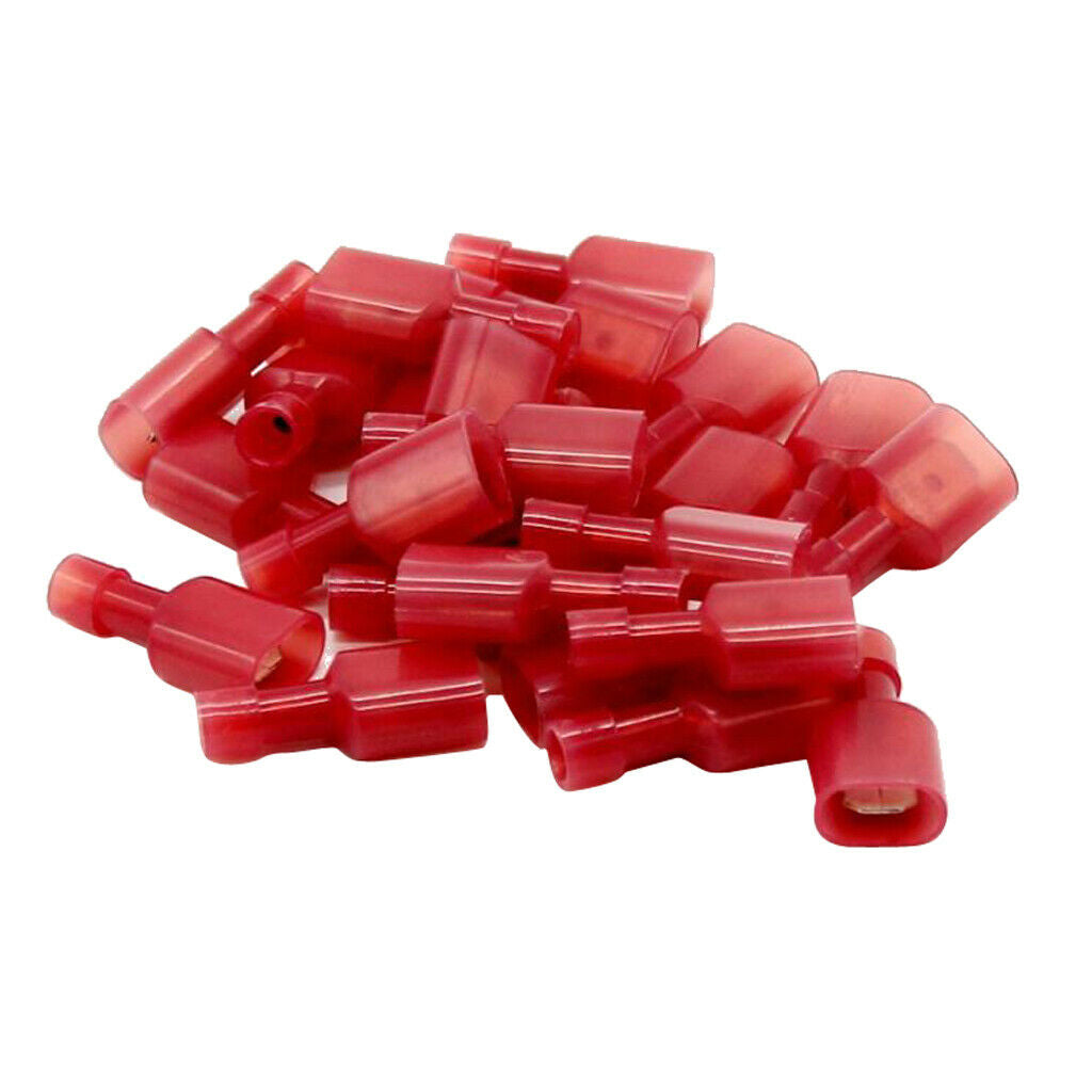100 Pieces Quick Splice Insulated Wire Crimp Terminal & Male Spade Connector