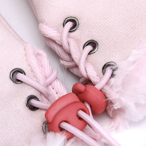 Rabbit Fur Girls Hand Wrist Warmer Fingerless Gloves - Light Pink
