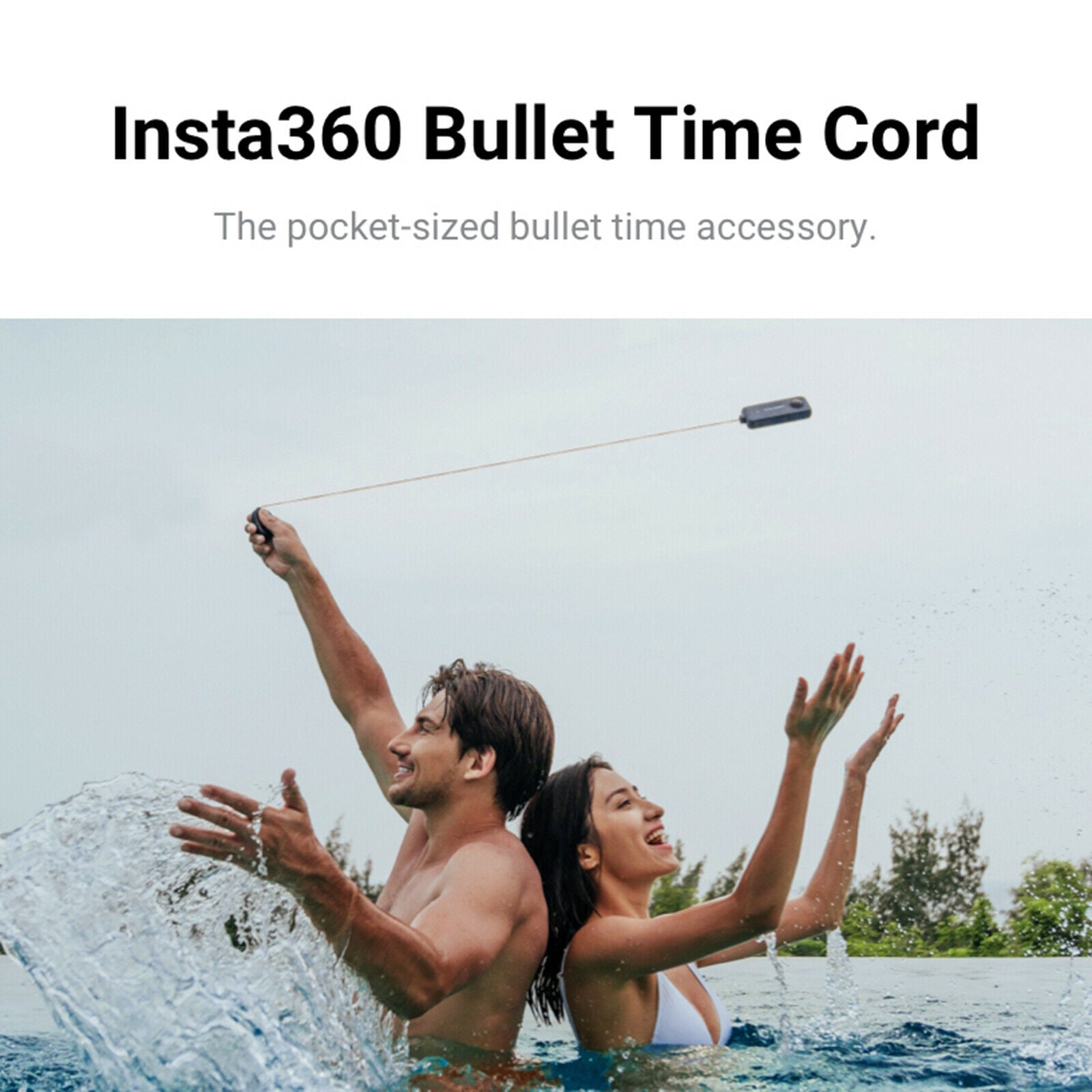 New Capture Shooting Bullet Time Cord Accessory For Insta360   X2 Black