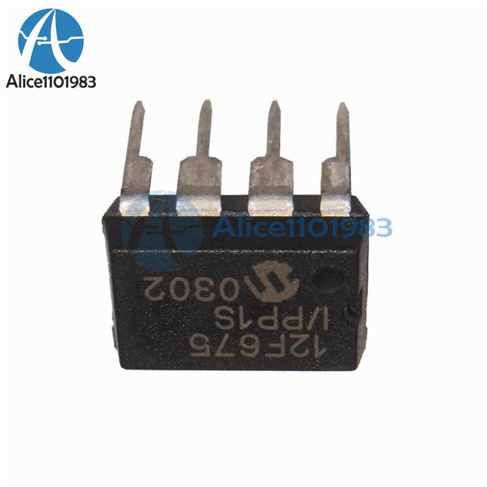 10Pcs IC PIC12F675-I/P PIC12F675 DIP8 MICROCHIP MCU CMOS FLASH-BASE 8BIT