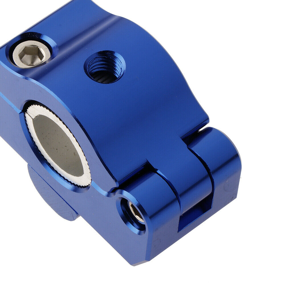 Universal 22mm CNC Motorbike Fork Tube Clip Mounts Handle Clamp Riser Blue