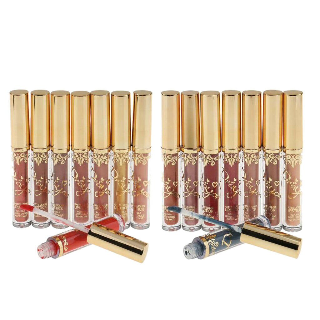 16 Colors Durable Matte Lipstick Liquid Lip Gloss Set