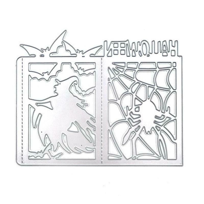 Halloween Witch Bat Spider Carbon Steel Cutting Dies DIY Scrapbooking Photo