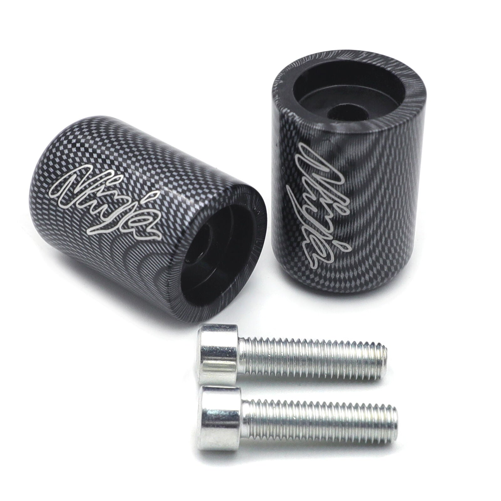 Billet aluminum Carbon Hand Bar Ends For 87-12 Kawasaki Ninja 250R / EX250