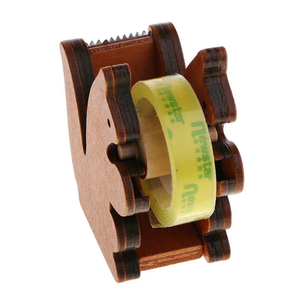 Wooden Squirrel Table Dispenser Tape Dispenser Cutter Adhesive Tape Dispenser