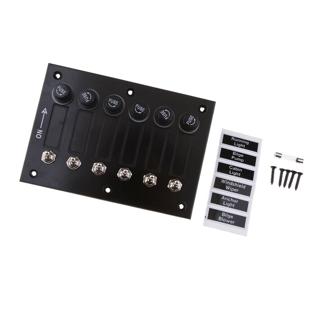 6 Band Panel Toggle Switch Sport Fuse Holder Auto Machine