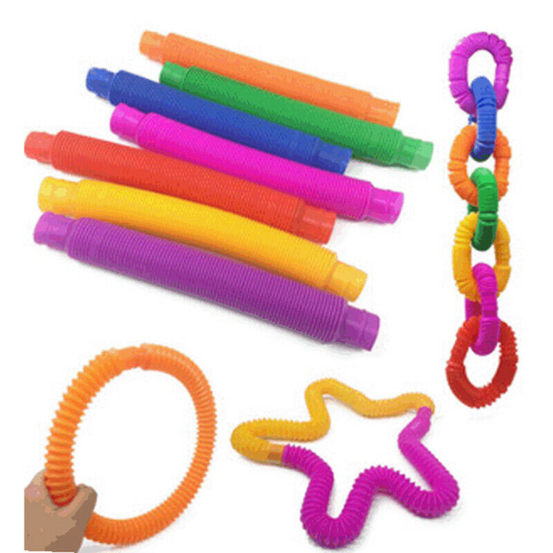 5Pcs Random Plastic Tube Coil Children Circle Funny Toys Early Educationa.l8