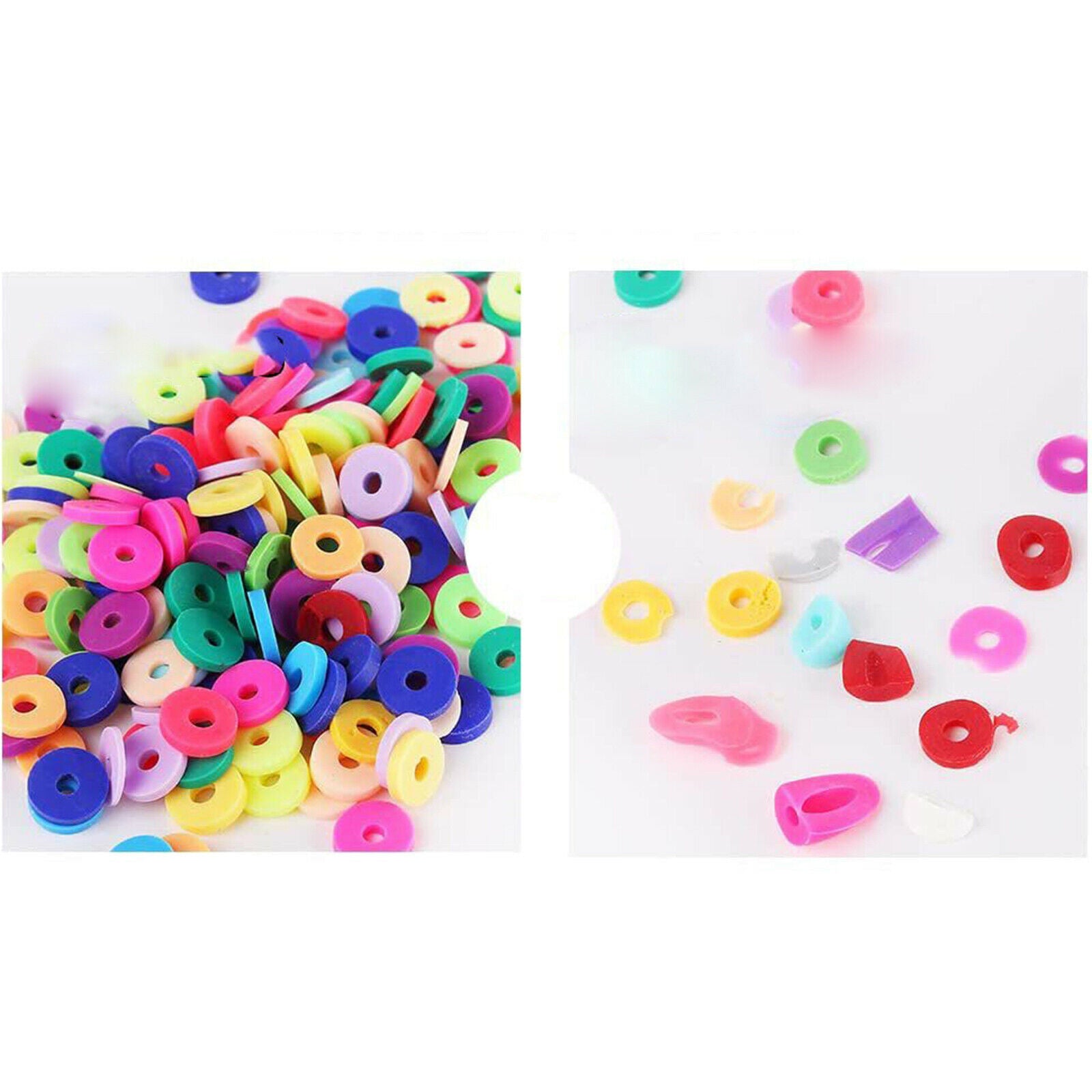 4995 Pcs Clay Heishi Beads Round Beads Kit Handmade Loose Spacer Beads