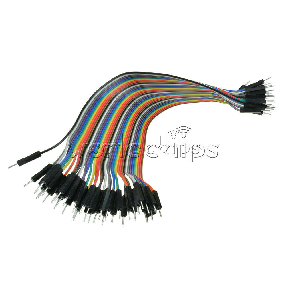 Hot !40PCS Dupont wire jumper cables 20cm 2.54MM male to male 1P-1P For Arduino