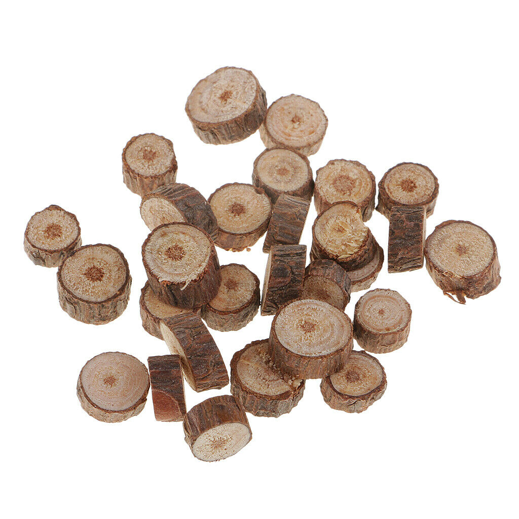 100Pcs Wood Slices Tree Log Discs Rustic Wedding Christmas Ornaments For Arts