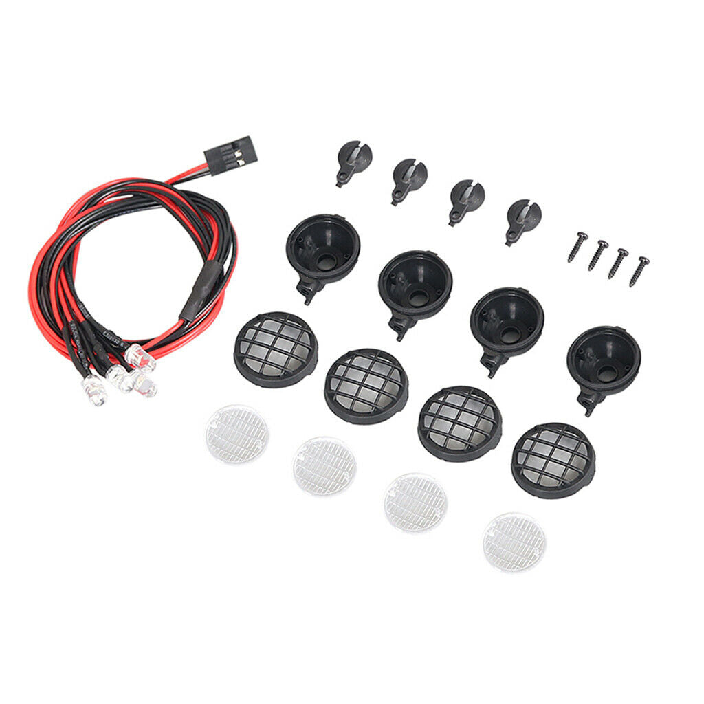 4pcs LED Lamp (Black Light) W/ Cover for 1/10 D90 Rc4wd RC Car